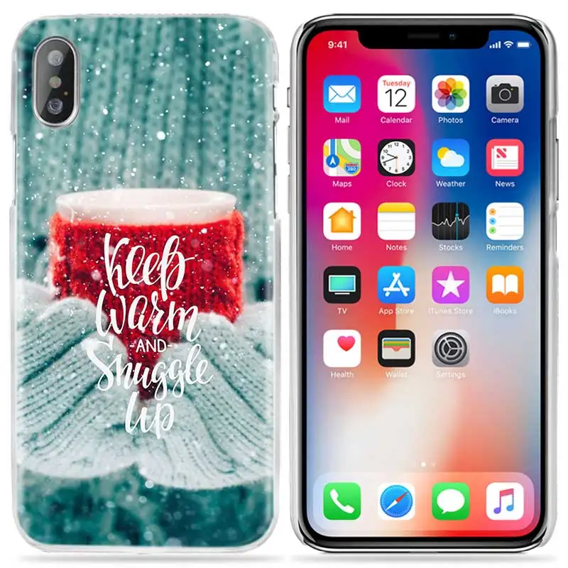 Чехол Merry Christmas Fox Elk ДЛЯ iPhone 11 Pro XS Max XR X 10 7 8 6S+ Plus 5s SE 5 4s 4 5C Жесткий Conchas чехол для телефона pc Coque