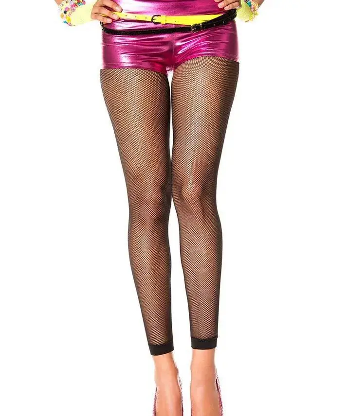 Womens Footless Tights Black Fishnet Floral Delight Pantyhose Dance Hosiery Fish Net Stockings Size UK 8-14