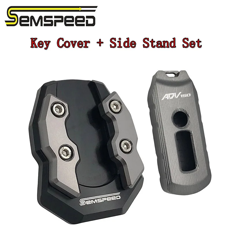 Semspeed мотоциклетные боковые подставки для ключей, Набор держателей, подставки, поддержка, расширительные колодки, набор пластин для Honda ADV150 с логотипом