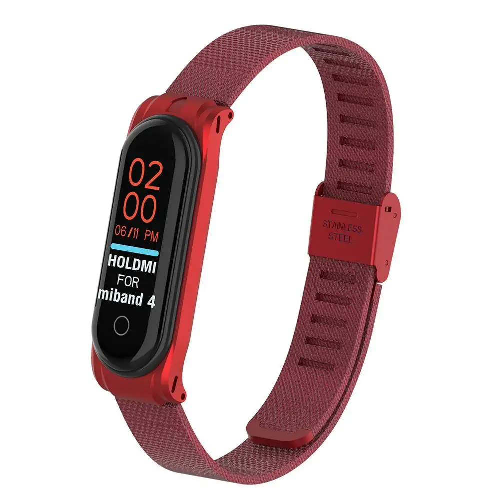 Роскошный mi Band 3 4 ремешок для Xiaomi mi band 4 модный ремешок из нержавеющей стали mi lanese петля ремешок для mi Band 3 4
