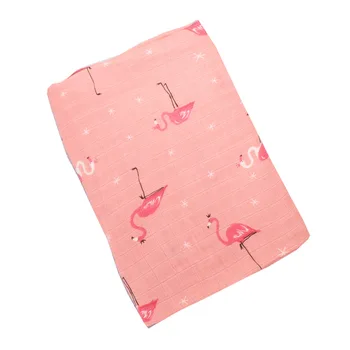 

Baby Wrap Play Mat Flamingo Unicorn Prints Muslin Baby Blankets Bedding Cotton Infant Swaddle Towel For Newborns Swaddle Blanket