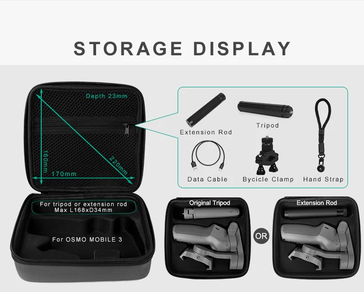 Для Osmo Mobile 3 аксессуары штатив/удлинитель DJI мобильный телефон ручной карданный 3 велосипедный кронштейн сумка для хранения аксессуары