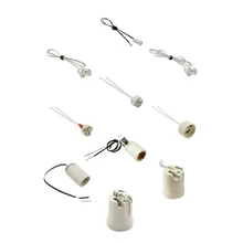 4 шт./партия T8 GU10 GU5.3 MR16 G4 держатель лампы T8 светильник Кепки соединительная линия 30 см 120 см лампа разъем кабель E27 E14 Керамика основание светильника