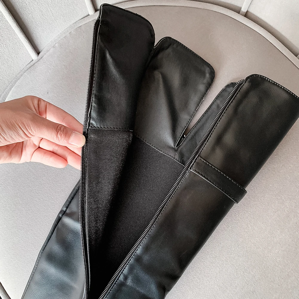 Doratasia/Новые модные Популярные; на платформе туфли с застежкой-молнией Для женщин ботинки; женская обувь с украшением в виде пряжки, размера плюс 32-46 сапоги до колена женская обувь