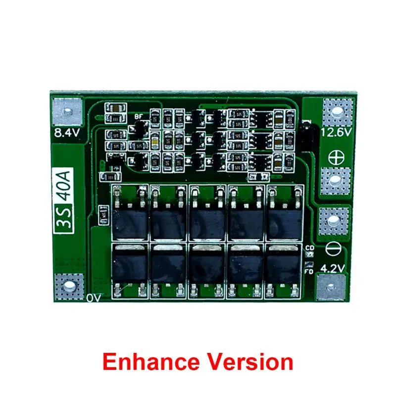 3 S/4S 40A литий-ионная батарея зарядное устройство PCB плата защиты BMS с балансом/усилением для бурового мотора Lipo сотовый Модуль платы
