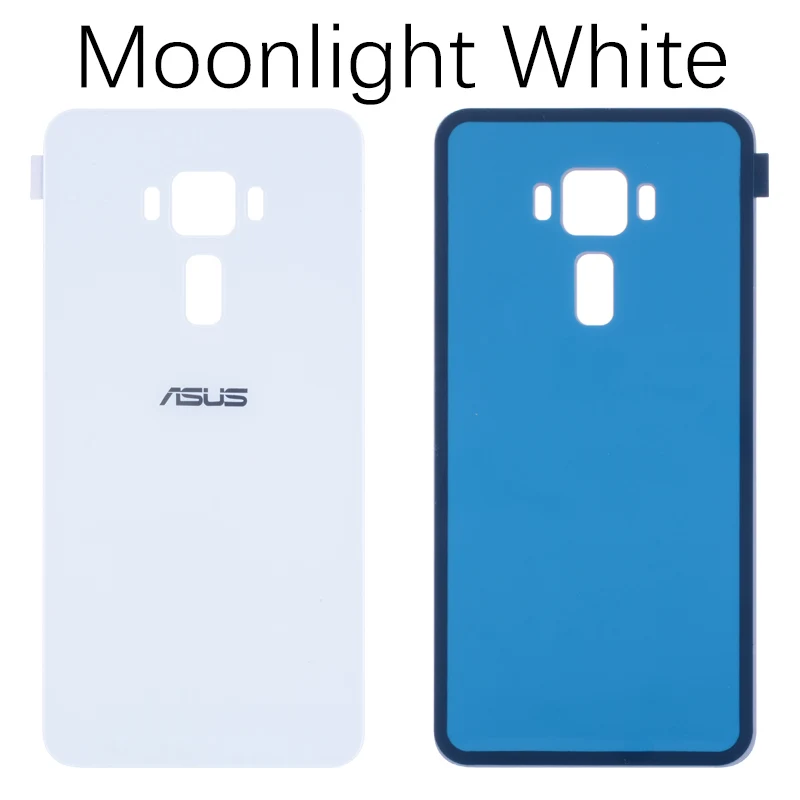 Задний корпус для Asus Zenfone 3 ZE552KL задняя крышка Батарейная дверь с клейкие запчасти - Цвет: White