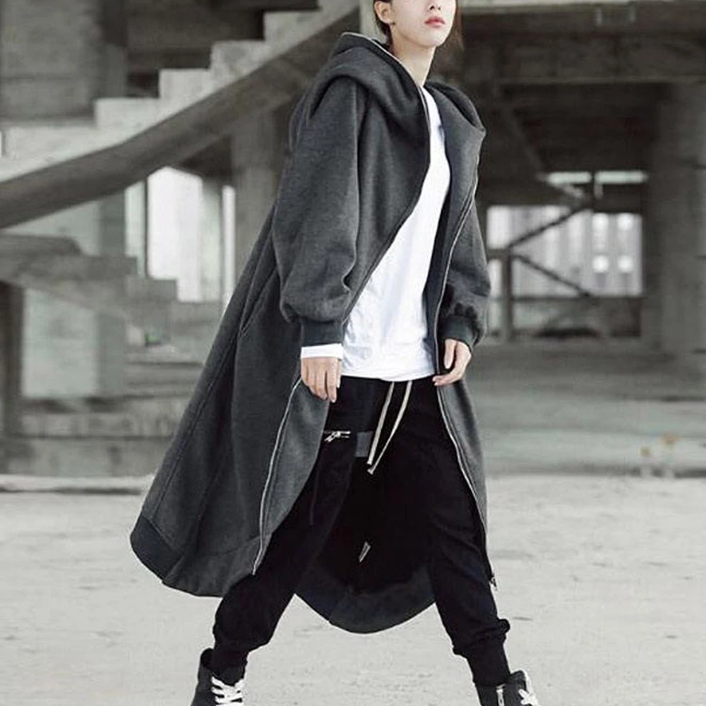 

Women Long Hoodies Sweatshirt Coat 2019 Sudadera Mujer Zipper Jacket Autumn Winter Streetwear Thin Windproof Oversized Hoodie