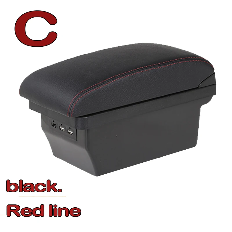 Для Clio 4 подлокотник коробка центральный магазин содержимое коробка кожаный подлокотник ABS ящик для хранения автомобиля-Стайлинг Inteiror консолей - Название цвета: C003