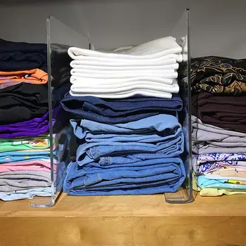 

Transparent Acrylic Shelf Dividers Clear Closet Separator Shelf Organizer Kitchen Spice Divider