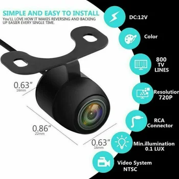 

Universal DC12V Car Rear View Back-up CCD Camera Reverse 170° Angle Parking Night Vision Waterproof Car Accessories 2020 Hot