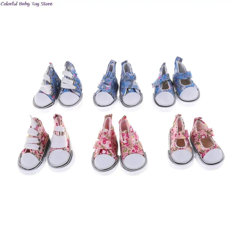 High Quality 3.5 Cm 1/6 Flower Fabric Shoes For Joint Body Dolls Floral Canvas Blyth Doll | Игрушки и хобби