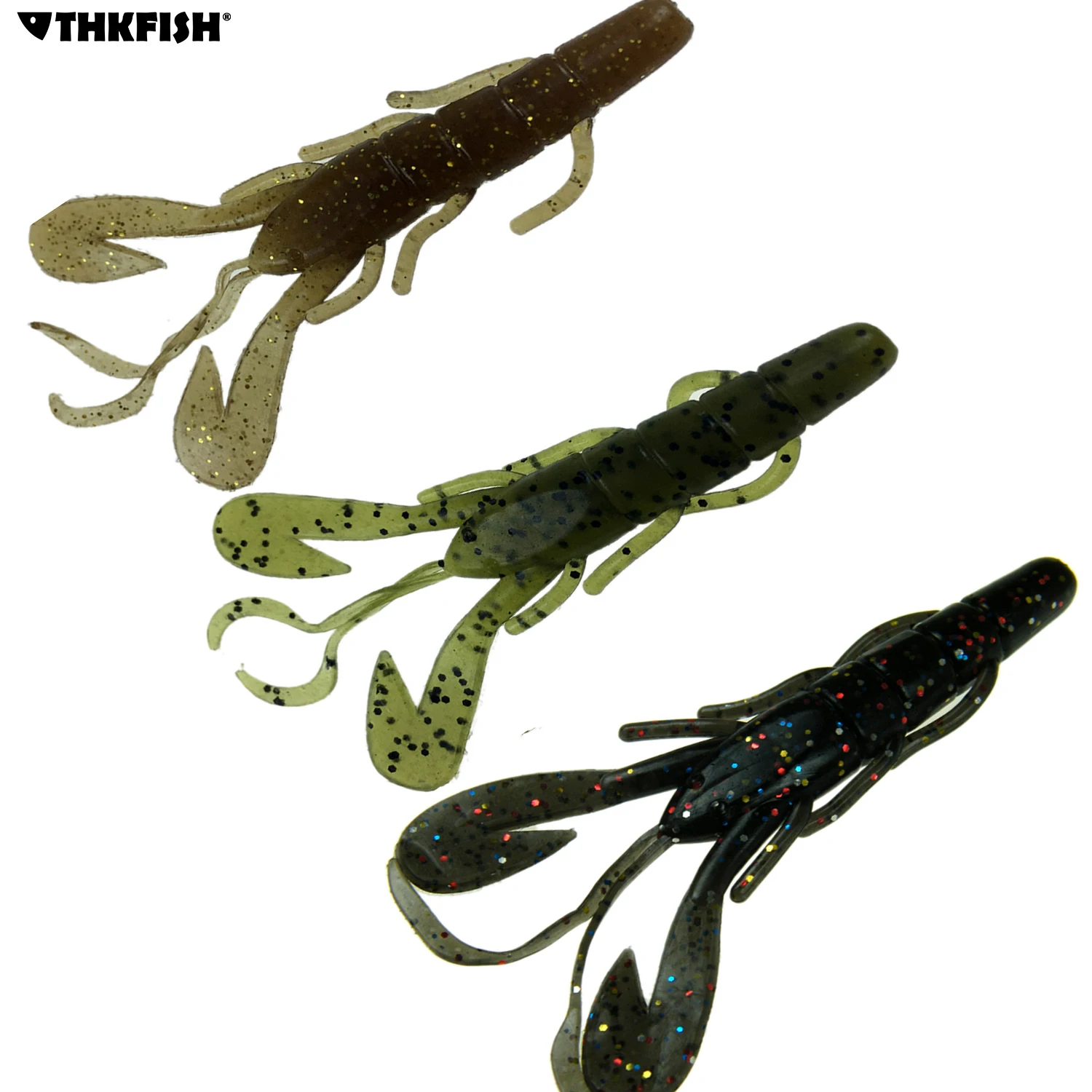 15Pcs 6g 9.5CM Soft Fishing Lures Artificial Baits Speed Craw Creature