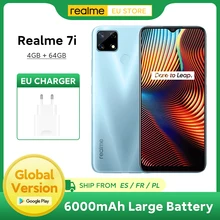 Global Version Realme 7i 7 i 4GB 64GB Smartphone MTK Helio G85 6.5 Inch Screen 48MP AI