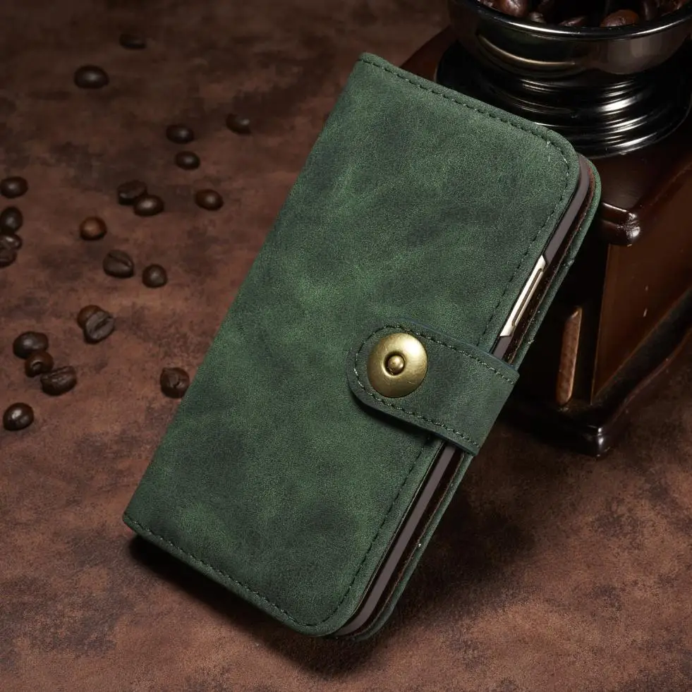 

For Apple iPhone XR X XS Max 8 7 6s 6 Plus 5s Se 5 Luxury flip leather case wallet magnetic detachable card holder cover Bag
