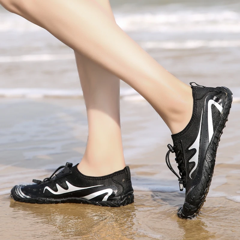 Surfing Quick-drying Water Sports Shoes Men's Beach Summer Outdoor Wading Shoes Swimming Slippers Skin Socks Striped Water Shoes