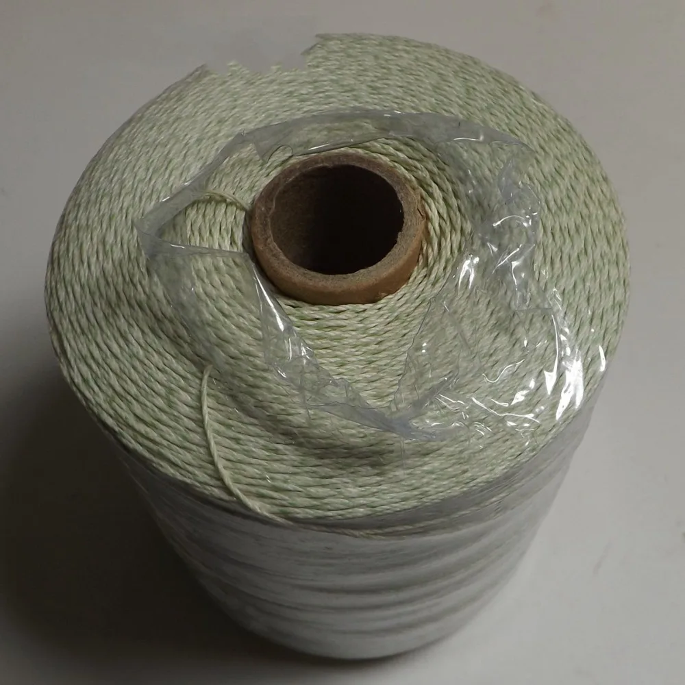 White Linen With Light Green Spot