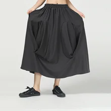 LANMREM Весенняя модная новая юбка для женщин, свободная индивидуальная плиссированная эластичная Женская юбка YH622