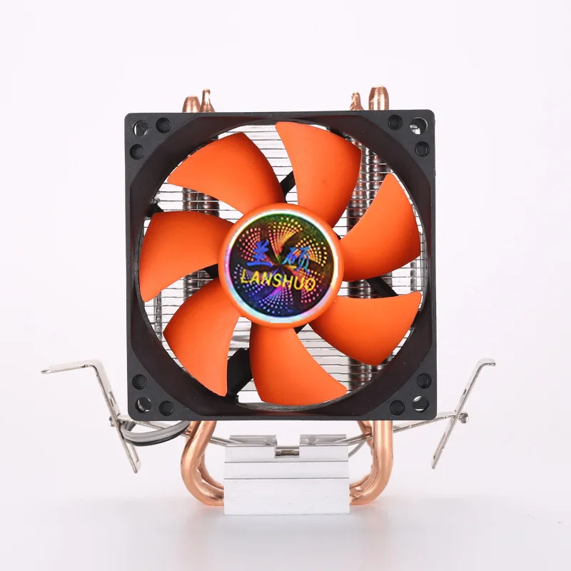 8 см 80 мм мини 2 теплопроводов Холодильник ПК Процессор теплоотводы охлаждающего вентилятора компьютера для LGA 775/1155/1156 AMD AM2 AMD3