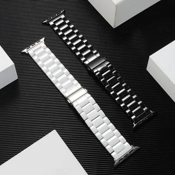 

Ceramic Bracelet Strap for Apple Watch Series 5 4 3 2 1 Smart Watch Band for IWatch 40mm 44mm 38mm 42mm Wirstband Link