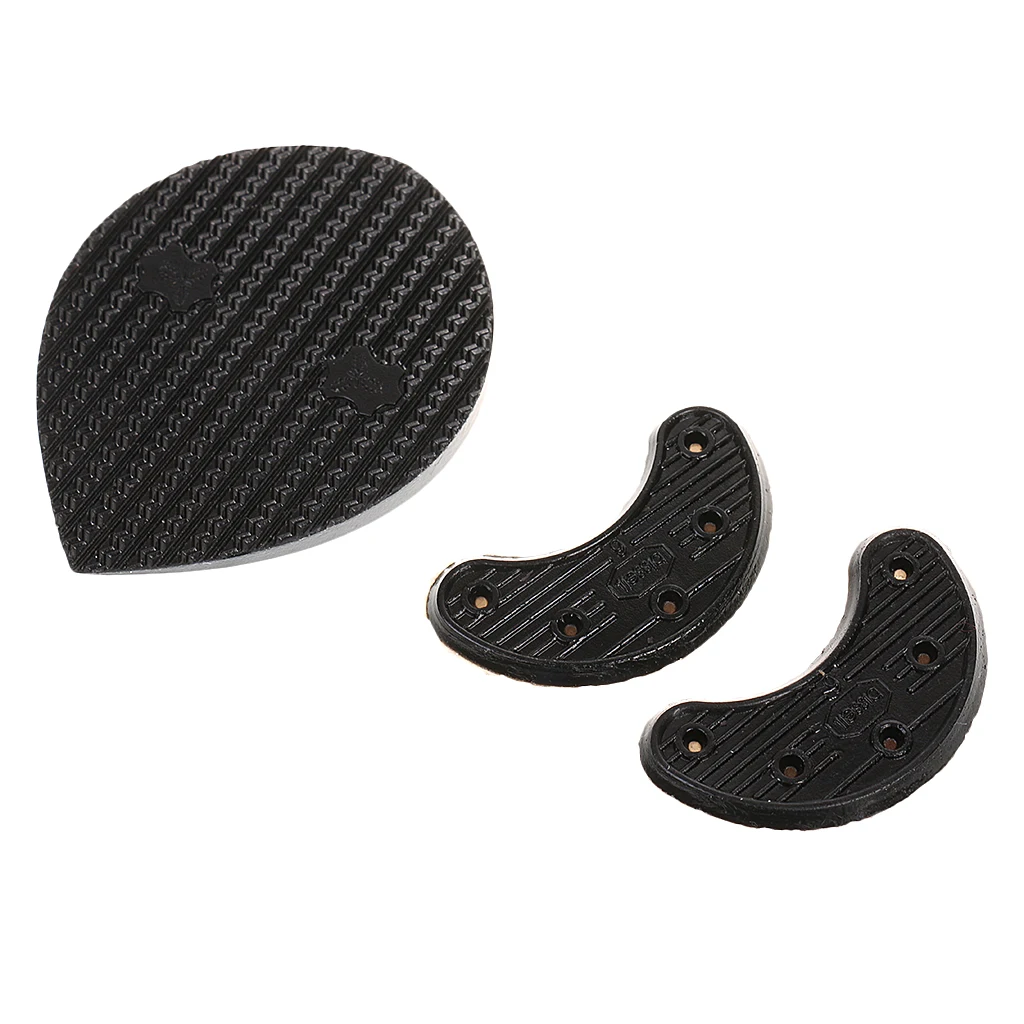 Footful Men Shoe Repair Set Glue On Shoe Heel Tips+ Non-slip Sole Replacement  anti slip rubber shoe repair Accessory
