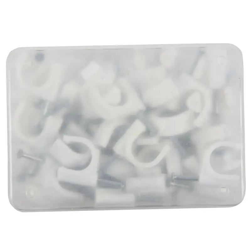 

100 pieces Wall bracket, 14 mm, clip-on electrical cable with fixing nail