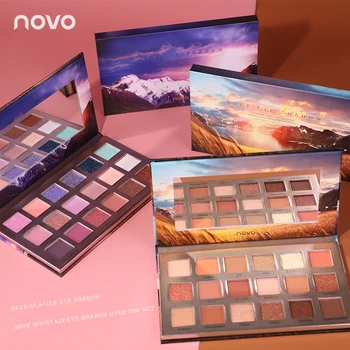

Novo 18 Colors Pigmented Eyeshadow Palette Makeup Mineral Glitter Shimmer Matte Waterproof Long-Lasting Eye Shadow Nude Eyes Kit