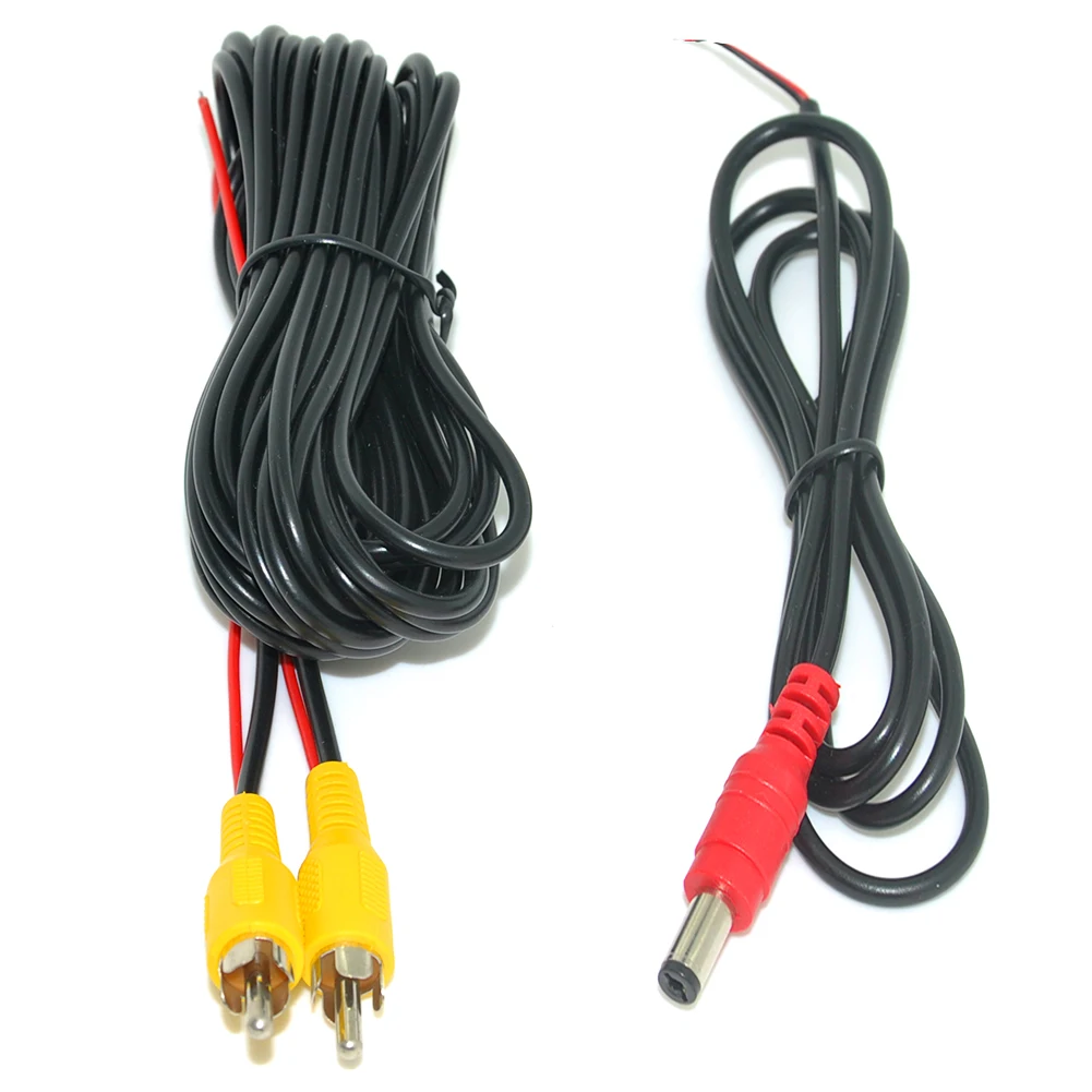 6-20 м RCA видео кабель с силовой линией для парковки автомобиля заднего вида Камера подключения автомобиля монитор DVD триггер кабель опционально - Название цвета: 6M