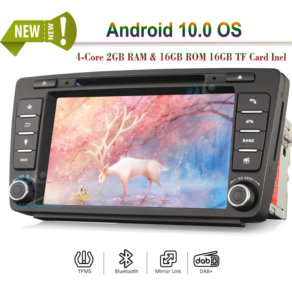 8 &quotAndroid 10 0 Авторадио автомобильный стерео dvd плеер Bluetooth 4G GPS DAB CarPlay для Skoda Superb