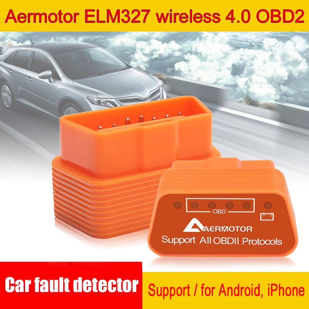 Высококачественный автомобильный детектор неисправности Aermotor ELM327 Bluetooth 4