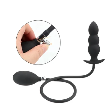 Super Large Inflatable Huge Big Anal Plug Max 12cm Dildo Pump Anal Dilator Expandable No Vibrator Butt Plug Anal Balls Sex Toys 4