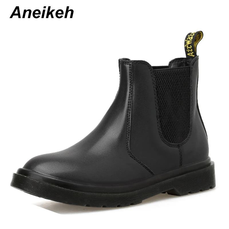 

Aneikeh Fashion Rome Retro Shoes Woman Motorcycle Boots Shoes Chunky Square Low Heels Riding, Equestrian Knight Ankle Boot black