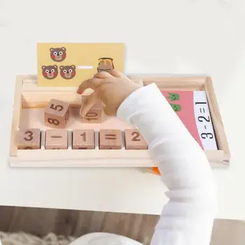 

Wooden Kids Learning Toys Mathematical Operations Addition Subtraction Knowledge Smart Children Intelligence Card Family Game