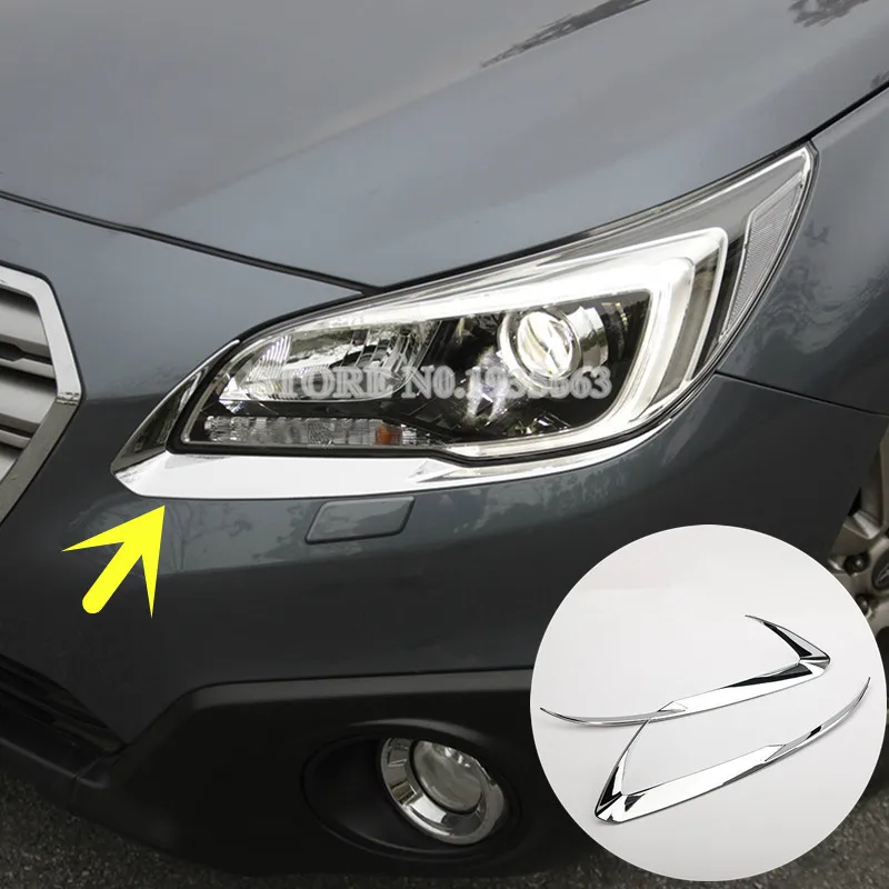 For Subaru Outback ABS Chrome Front Headlight Eyebrow Trim Cover 2015-2018 2pcs Car Accessories Interior Decor | Автомобили и