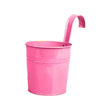 

Hanging Iron Flower Plant Nursery Pots For Trough Garden Fence Balcony Railing Plant Landscape Basket Home Garden Decoration