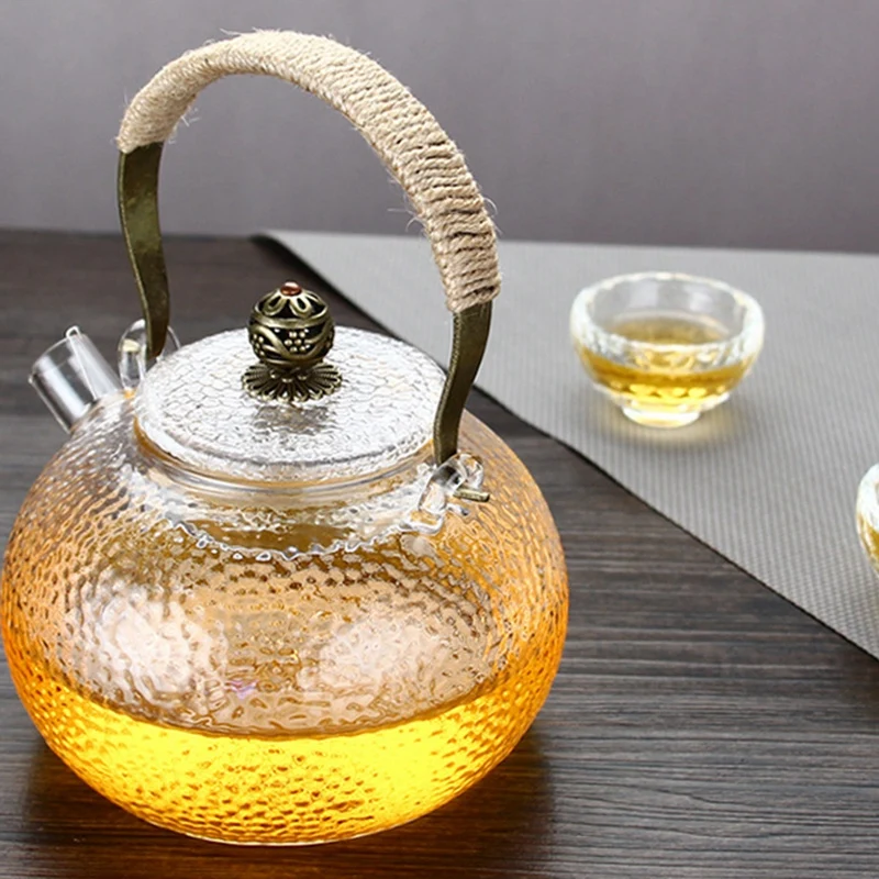 New-700Ml чайник, холодный чайник, молоток, Термостойкое стекло, прозрачная медная ручка, балка, может нагреваться чайник