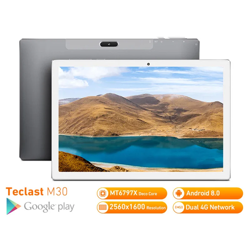 4GB 128GB Teclast M30 4 Гб ОЗУ 128 Гб ПЗУ 10,1 дюймов планшетный ПК Android 8,0 2560x1600 MT6797 X27 Deca Core 4G телефон планшетный ПК 7500 мАч gps - Комплект: 4GB 128GB