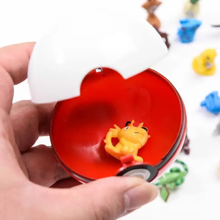 1pc Pokeballs + 1 free Random Toy Action Figure Pikachu Toy Doll hot