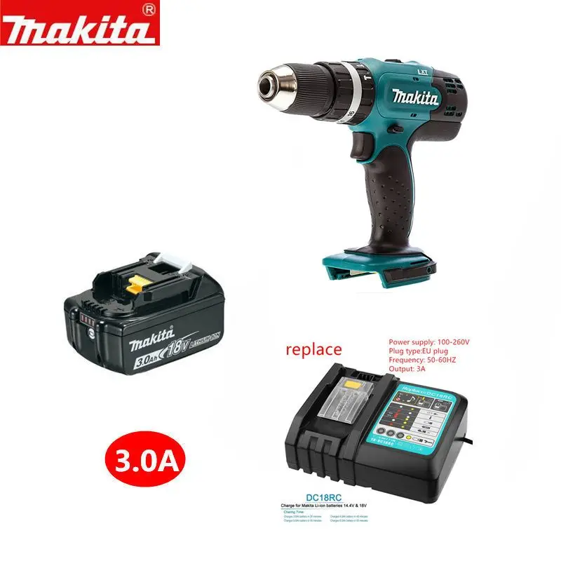 DHP453 A MAKITA DHP453Z DHP453 DHP453RME DHP453RFE DHP453SFJ DHP453RAE DHP453RYE 18 LXT литий-ионная аккумуляторная 2 Скорость Combi дрель только корпус - Цвет: DHP453 A