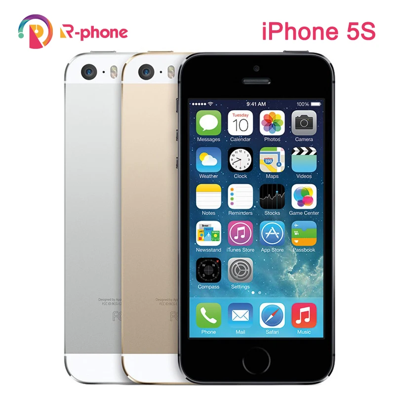 Unlocked Original iPhone 5S Mobile Phone Dual Core 4" IPS 8MP WIFI GPS 3G iPhone5s Cellphones 1