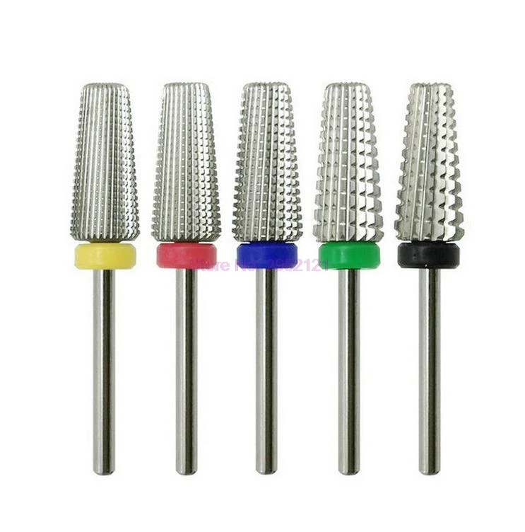 100pcs Carbide nail drill bits Two-way milling cutter nail art machine Equipment Accessory electric file