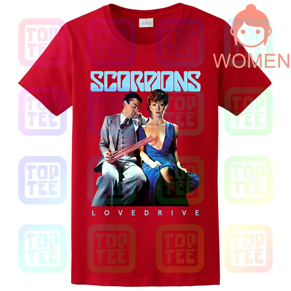 Футболка Scorpions Lovedrive Album Black Tee - Цвет: WOMEN-RED