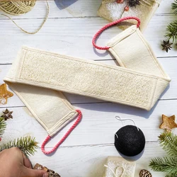 DREWTI Loofah Collaterals Back Scrubber Strap for Shower Exfoliating and Bodies Treatments for Bath Accessories Back Washcloth
