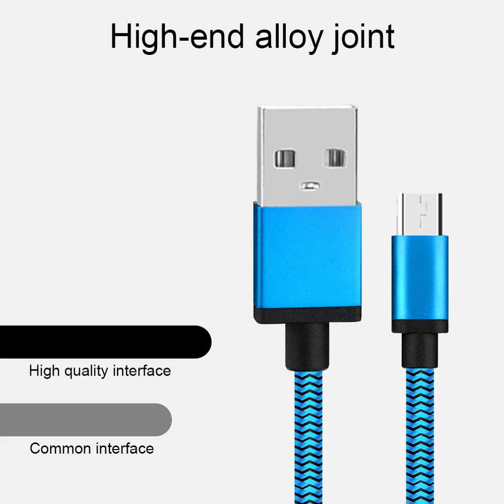 

1M/2M Micro USB Type-C Phone Data Cable Snake Skin Weave Charger Wire Cable Nylon USB Cable For Samsung For Xiaomi For Huawei