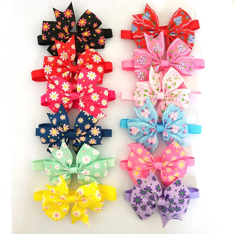 

50pcs Pet Dog Flower Bow Ties Holiday Dog Bow Ties Cute Neckties Collar Pet Puppy Dog Cat Ties Accessories Grooming Supplies