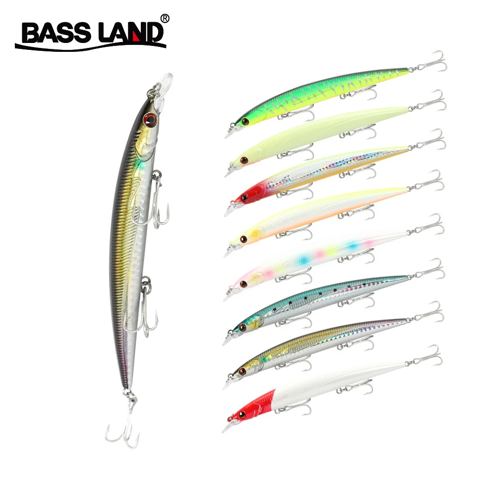 Bassland jerkbait гольян рыболовная приманка воблеры жесткие приманки блесны Воблер для рыбалки бас форель, щука leurre pesca зима