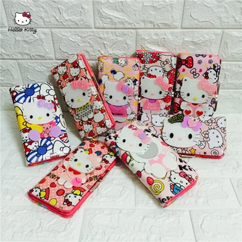 

HELLO KITTY Cartoon Fashion Women Short Wallet Cute Children's Personality Wallet Colorful Ladies High Quality Leather Handbag