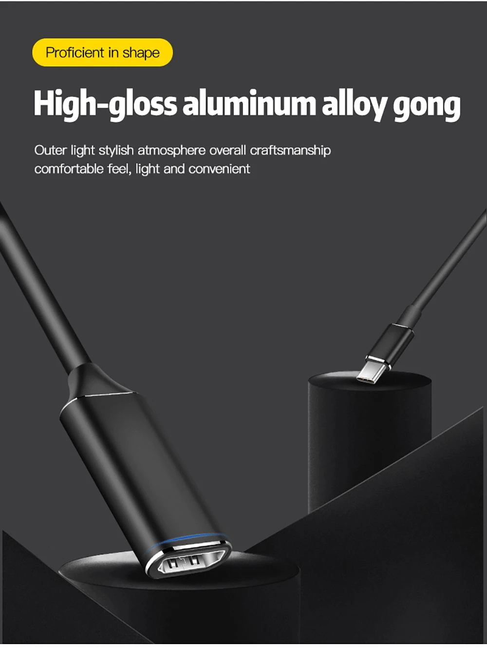 USB C к HDMI 4K адаптер Портативный usb type C к HD 1080p HDMI Женский адаптер конвертер для MacBook Air/Pro Chromebook Pixel XPS