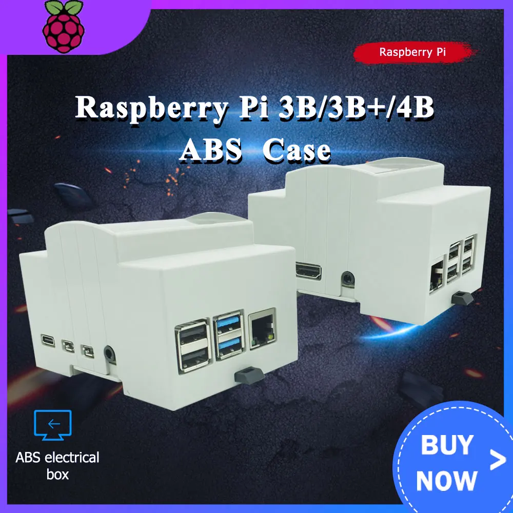 Чехол для Raspberry Pi 4 Белый защитный чехол из АБС-пластика Корпус 3B + 3 Модель B RPI |