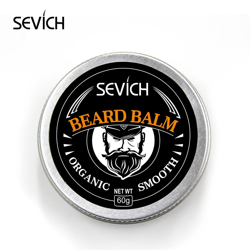 60g beard balm Sevich натуральный Органическая борода бальзам увлажняющее восстановление секущиеся концы борода смягчающий бороду усы викинга борода формирующий крем - Цвет: 60g beard balm