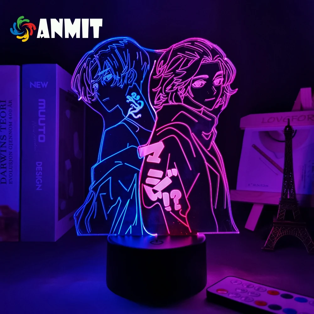 Manga Tokyo Revengers Mikey 3d Light Led Lamp for Child Bedroom Decor Night Birthday Gift Room Table Anime | Освещение